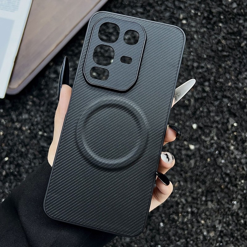 For Infinix Note 50 Pro+ 5G, Carbon Fiber Pattern PU Leather Magnetic Case Cover
