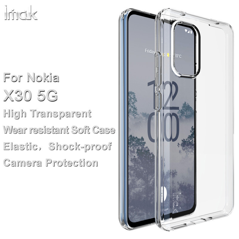 IMAK Clear Shockproof Silicone Soft TPU Cover phone Case For Nokia X30 5G 6.43″