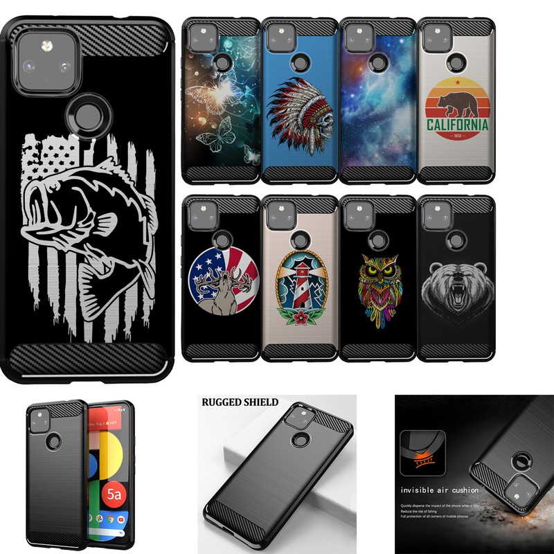 For [Google Pixel 5A (2021)[Flex TPU Fiber SET8] TPU Slim Flexible Grip Case
