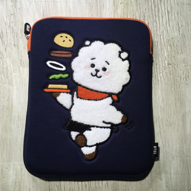 BTS BT21 Tablet (10 inch) Pouch Protection Zipper Case BTS BT21 RJ BITE Version
