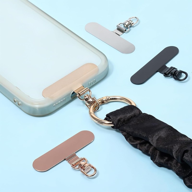 4 Pack Metal Phone Tether Tab, 360° Rotating Phone Lanyard Tab Universal Phon... gallery