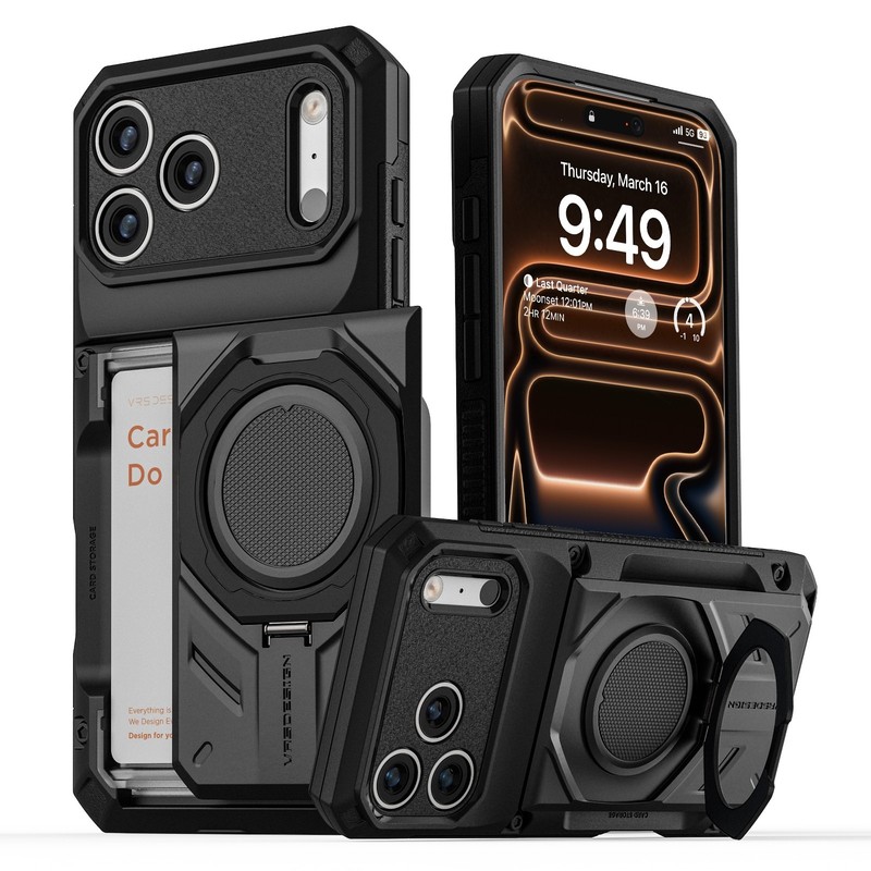 iPhone 17 Pro Max Case VRS [Damda Glide Hybrid] Card Wallet Car Mount
