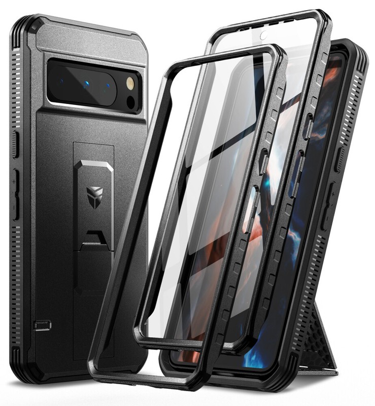 DEXNOR Case for Google Pixel 8 Pro / Pixel 8 Kickstand Shockproof Rugged Cover