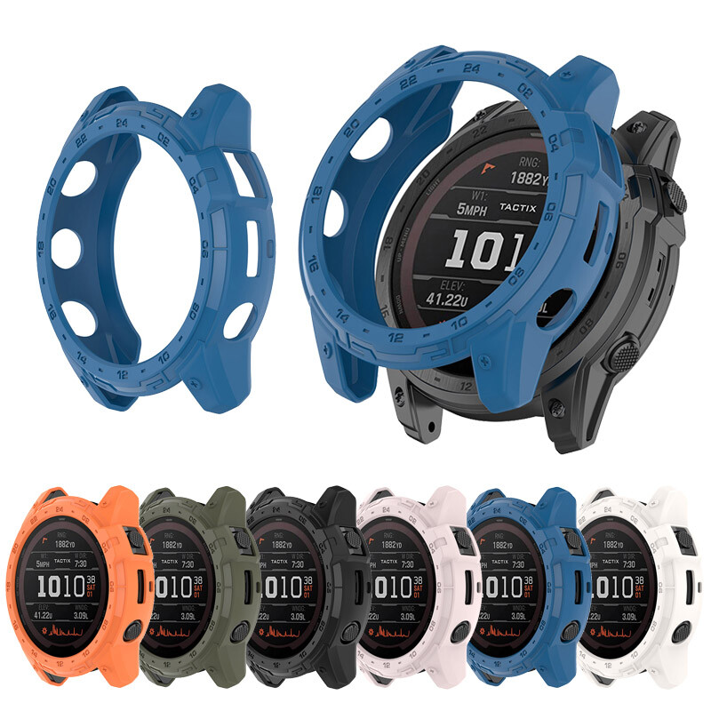 Soft Rubber Silicone Protection Bumper Case Cover For Garmin Tactix7 Enduro2
