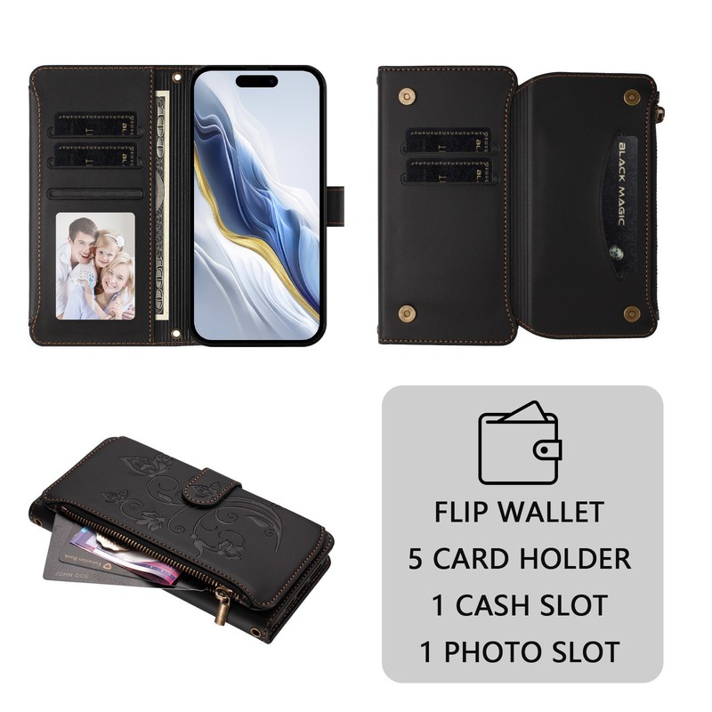 For Samsung Galaxy A17 A16 A15 A14 A13 A12 5G 4G Zipper Wallet Case Card Holder gallery
