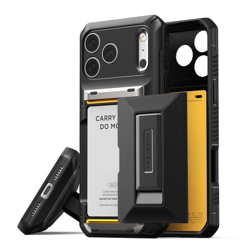 For iPhone 17 Pro Max Case VRS [Damda Glide Hybrid] Semi Auto Wallet Holder