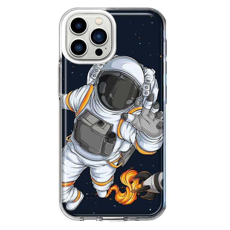 Mundaze Case for Apple iPhone 15 Pro Max Cover Rocket Space Astronaut