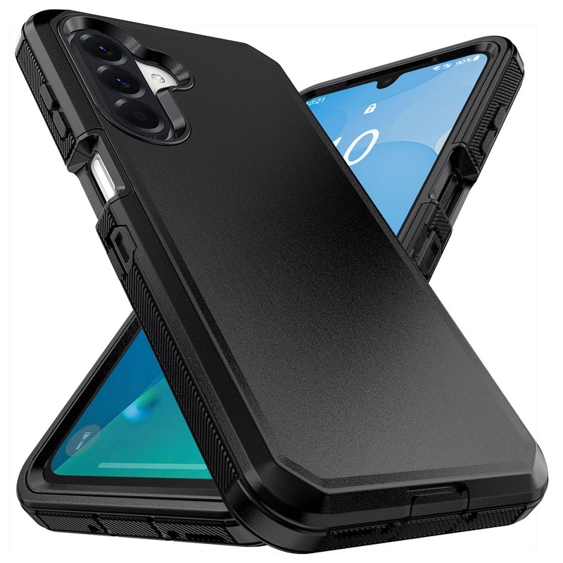 Black Shockproof For Samsung Galaxy A17 Heavy Duty Case 3IN1 Layers Cover Hybrid