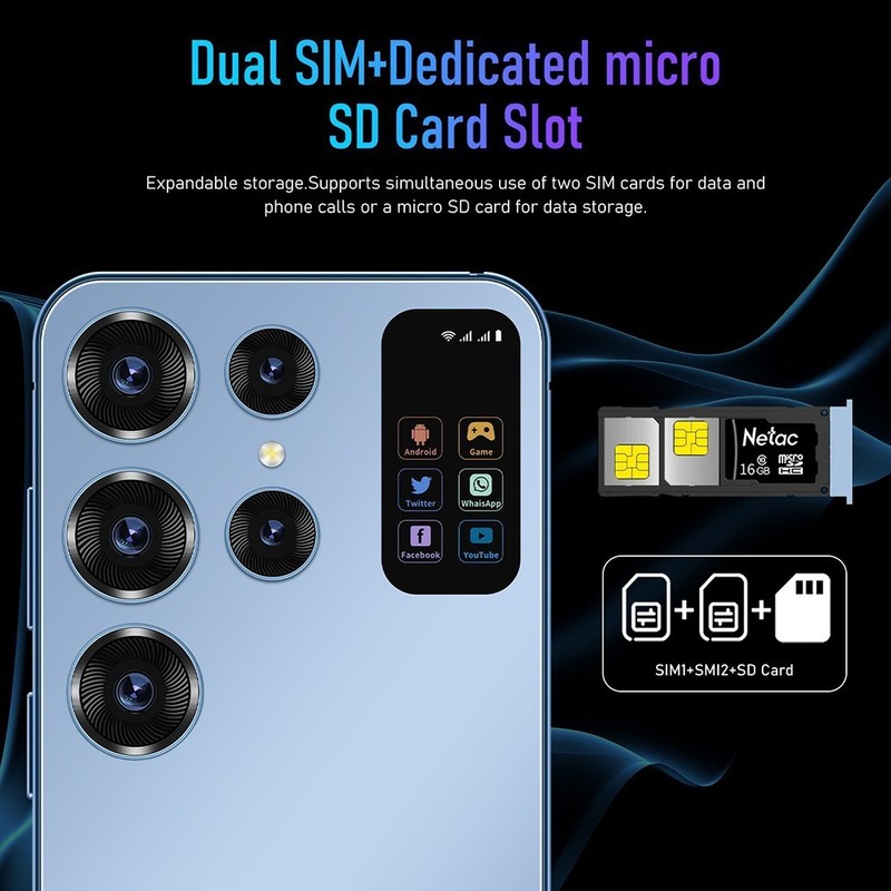 4G Smartphone 6.8" Android 13 Cell Phone Dual SIM 4GB+64GB 5000mAh Fashion Gift gallery