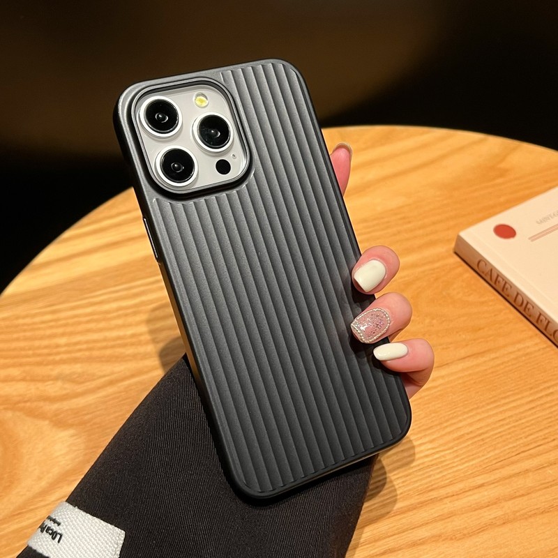 Rugged Case For iPhone 16 15 14 13 Pro Max Corrugated Design Shockproof Cover