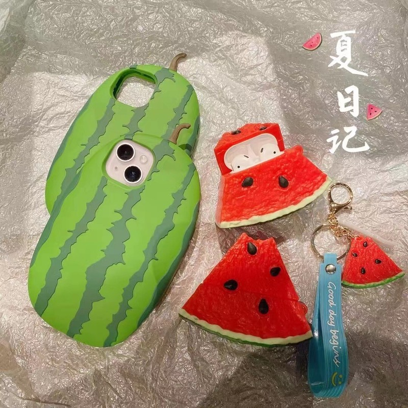 3D Summer Watermelon Silicone Cover Case For Apple iPhone 12 13 14 15 Pro Max 11 gallery