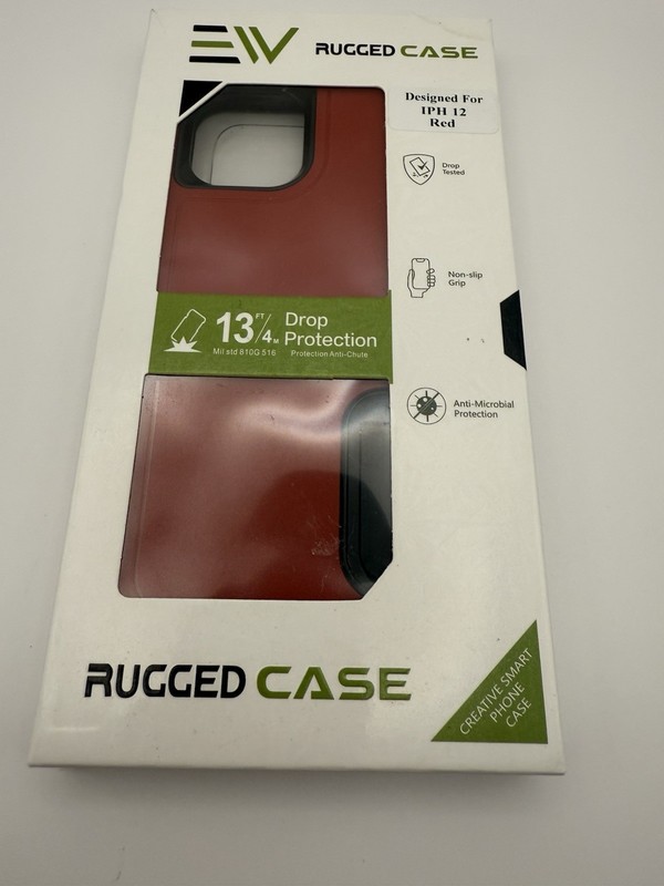 Electro Rugged Case designed for 1 PH 12 Red none slip grip