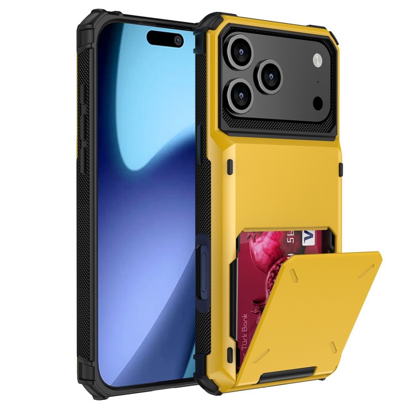 Shockproof Hard Card Wallet Case For iPhone 17 16 15 Pro Max Plus 14 13 12 11 XS