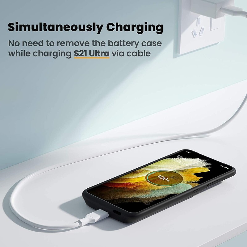 Wireless Battery Case For Galaxy S21 S22 S23 S24 Ultra Power Bank Charging Cove gallery