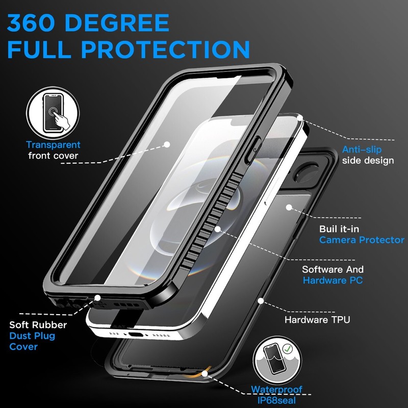 For Apple iPhone 16e 6.1 Case Waterproof Shockproof Heavy Duty Full Sealed Cover gallery