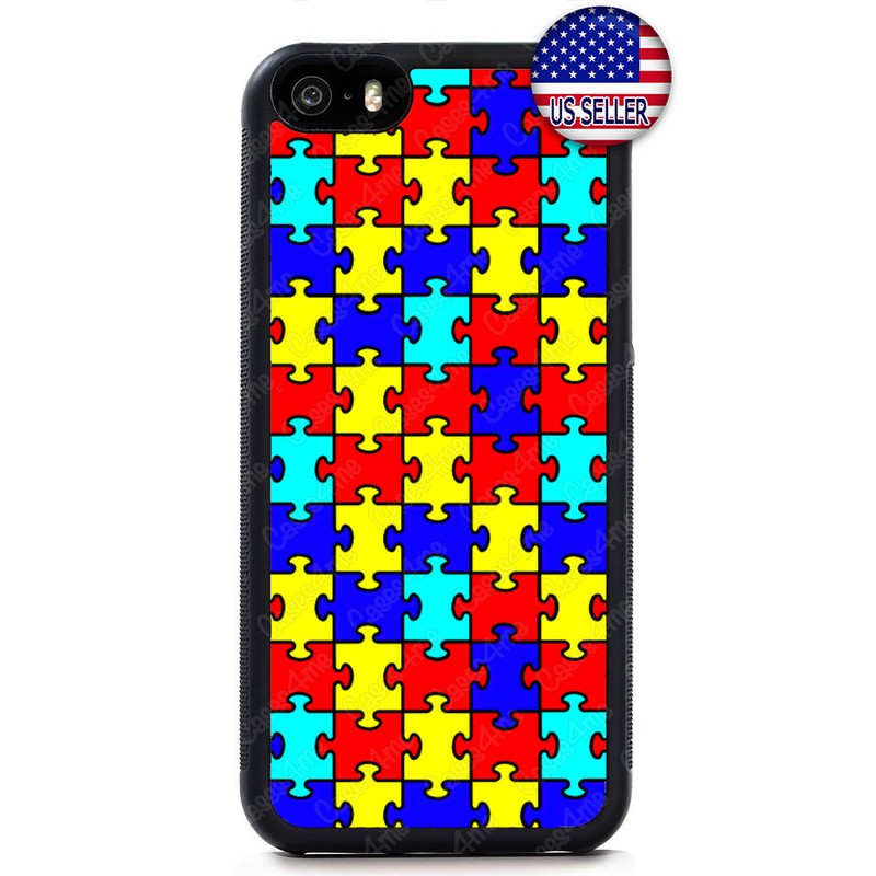 Autism Support Puzzle Rubber Case Cover New For iPhone 15 Pro Max 14 13 12 X XS