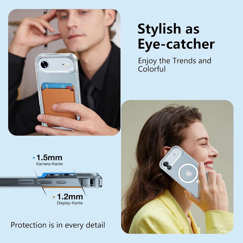 Magnetic iPhone 17 Air Case With Privacy Screen Protectors,Shockproof,Transparen gallery