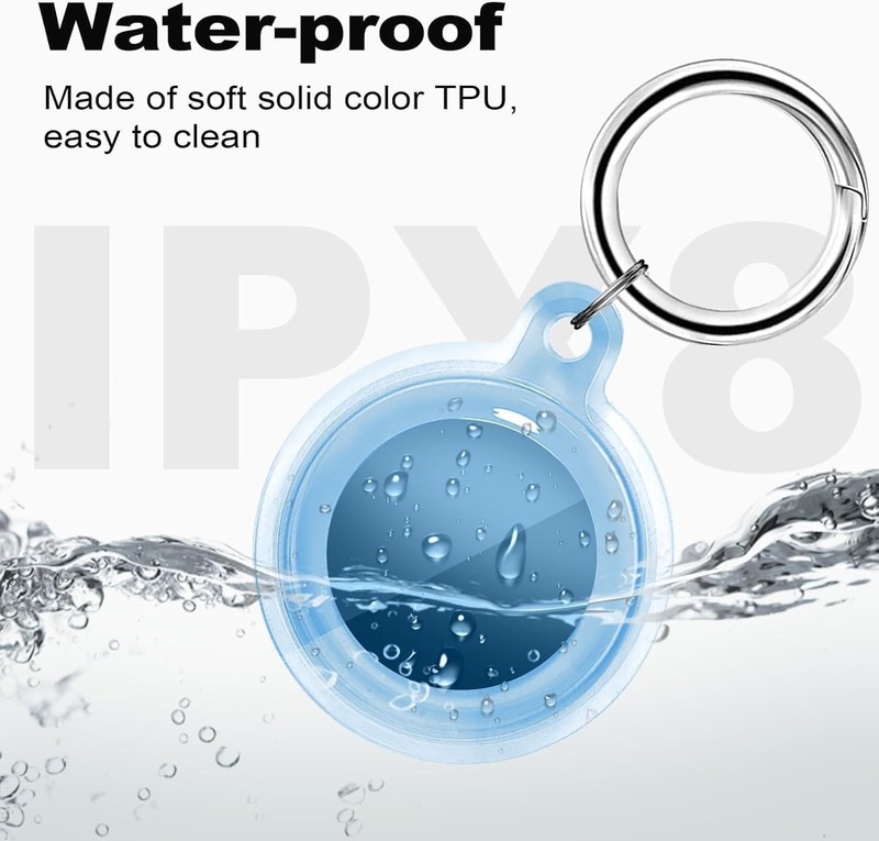 IPX8 Waterproof Airtag Holder, 4 Pack Apple Airtags with Keychain, Air Tag Case gallery