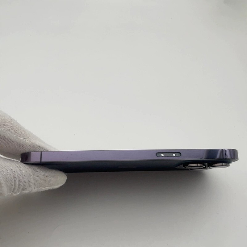 Used Back Housing Frame Battery Door Cover For Apple iPhone 14 Pro purple gallery