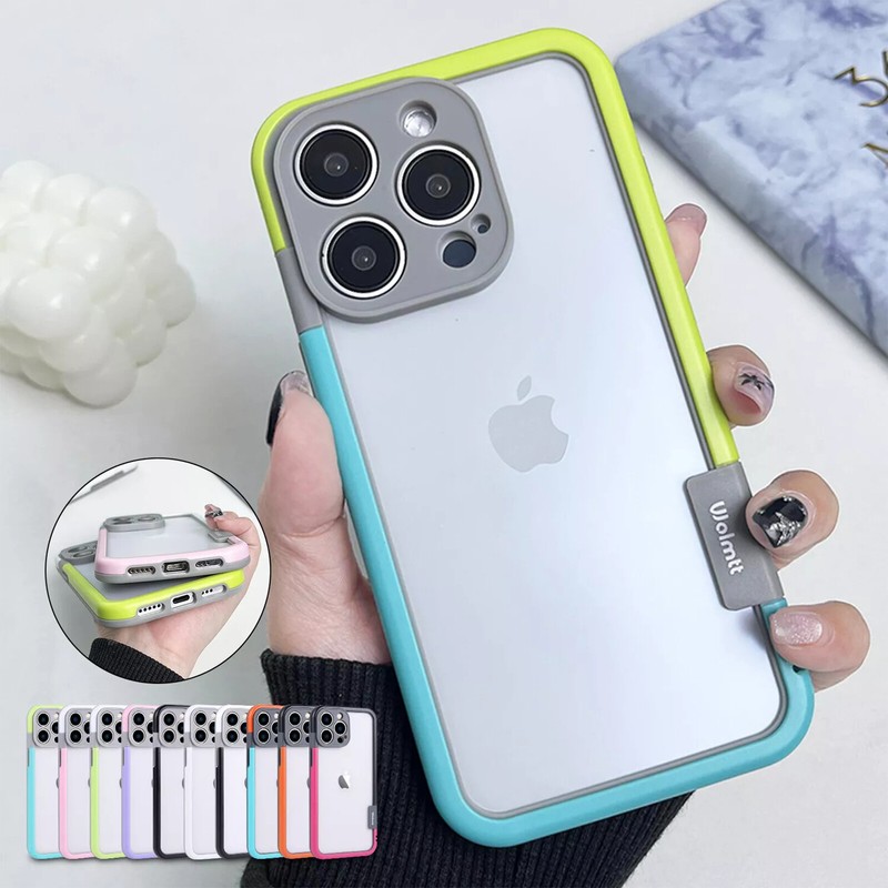 For iPhone 16 Pro Max 15 14 13 12 11 Heat Dissipation Colorful Bumper Frame Case