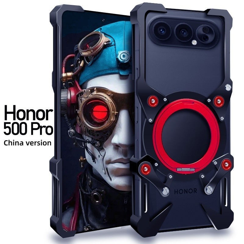 Metal Rimless 360 Stand Bumper Armor Case For Honor 500 Pro / 500 China version gallery