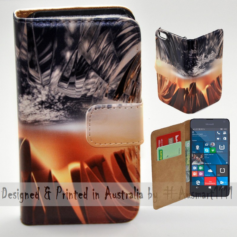 For Nokia Series – 2 Elements Collide Print Wallet Mobile Phone Case Cover