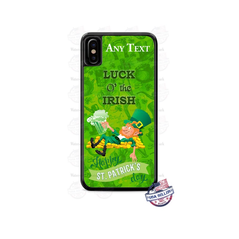 Luck of the Irish St Patrick’s Day Personalized Phone Case fits iPhone Samsung