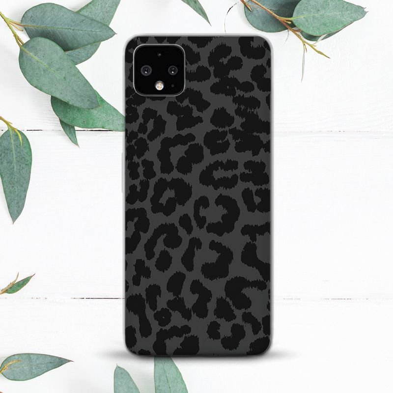 Boho Gray Black Leopard Fur Case For Google Pixel 2 3 3a 4 4a 5 6 7 8 XL