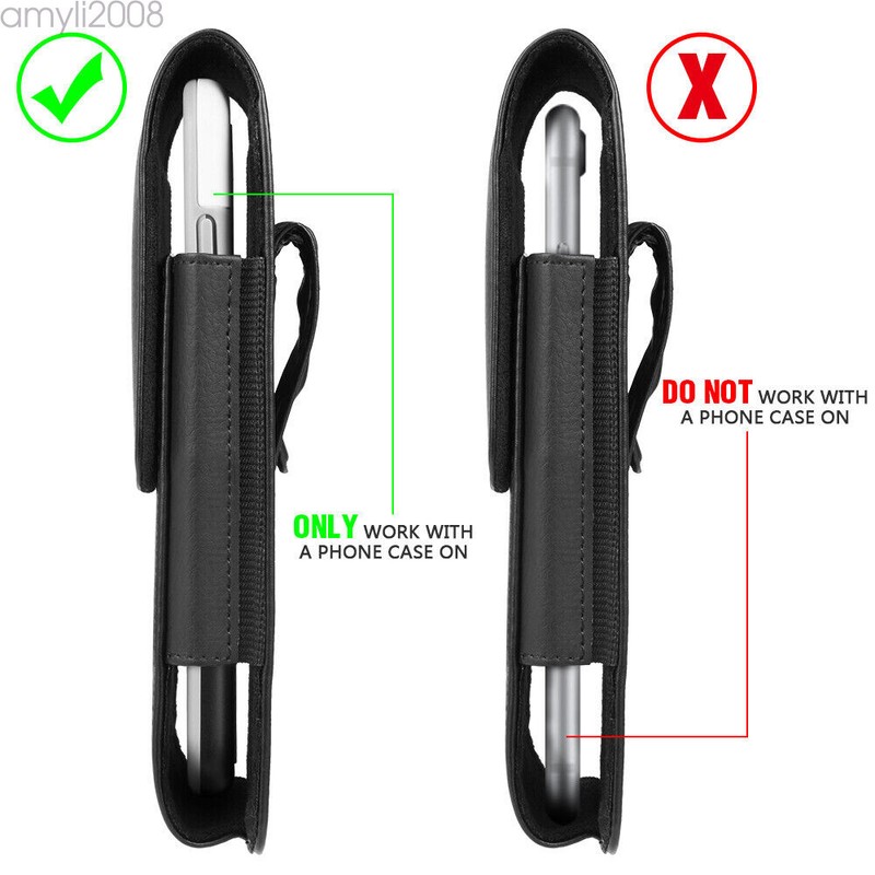 Extra Large Belt Clip Case Holster for iPhone 12 Pro Max Smart Phone w/ OtterBox gallery