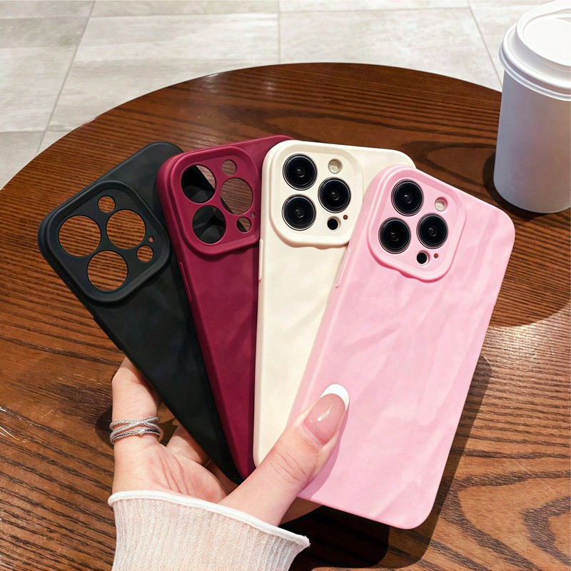 Multicolor Solid Matte Cardholder Phone Case For iPhone 17 To 7 Plus