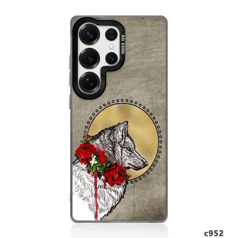 Dog Wolf Pattern Phone Case Laser PC Cover For Samsung Galaxy S25+ S24 S26 Ultra gallery