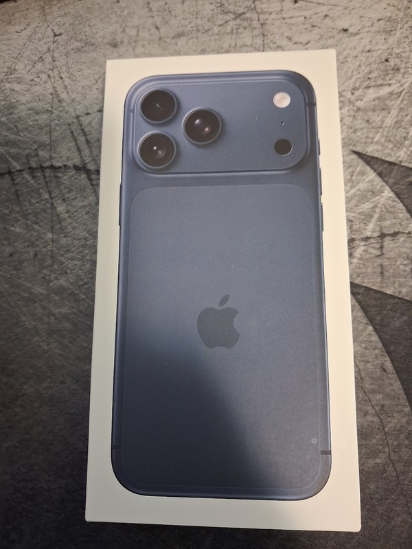 Original Apple Empty Box For iPhone 17 Pro Max Deep Blue (With Paperwork/Cable)
