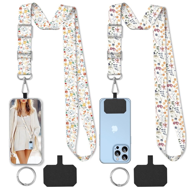 TIHGJHY 2 Pack Cell Phone Lanyard – Crossbody Adjustable Phone Strap for Use …