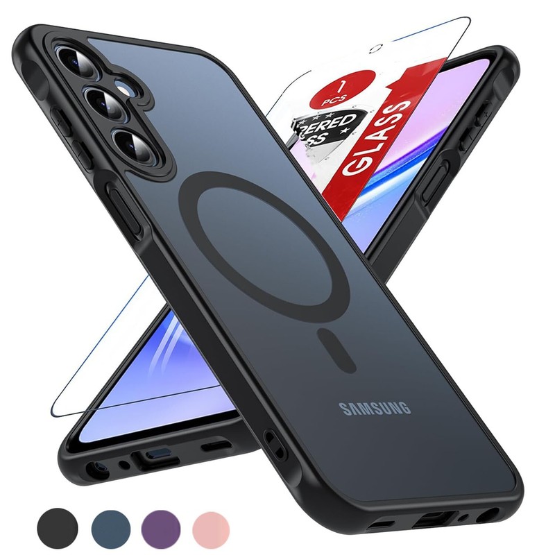 For Samsung Galaxy A15 5G Case with Screen Protector Mag Safe Shockproof Cover