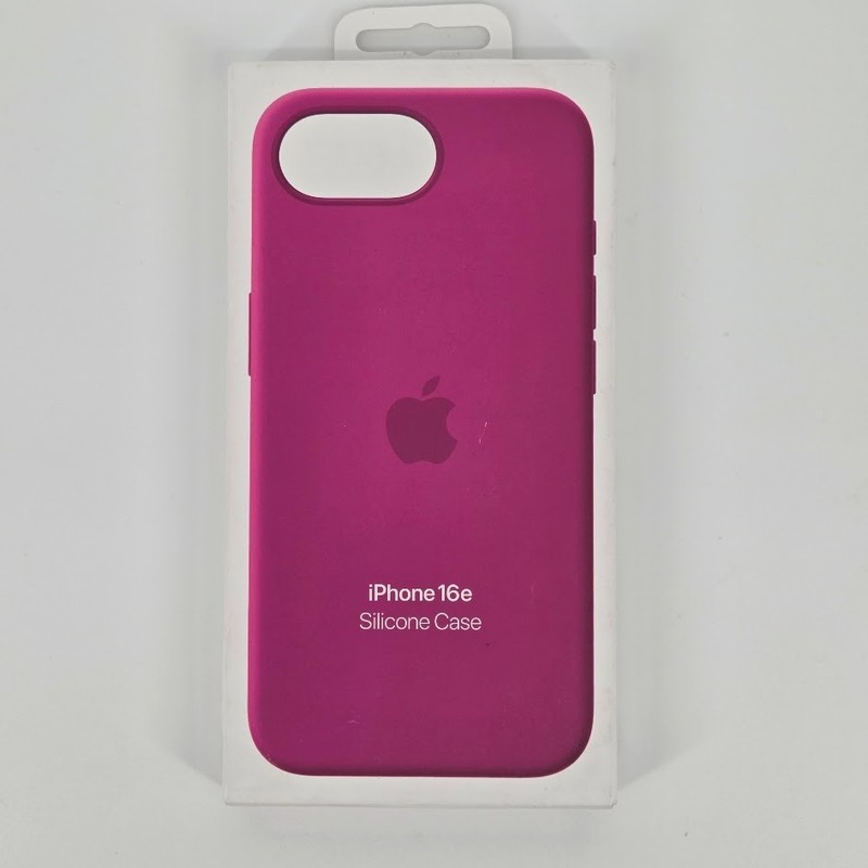 Genuine Apple Silicone Case For iPhone 16e – Fuchsia New