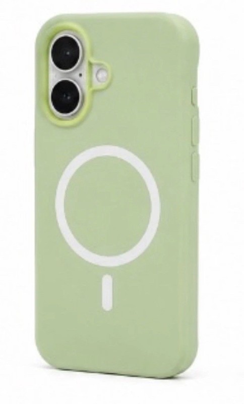 Light Green MagSafe Silicone Case for iPhone 16 Soft Slim Shockproof Cover NEW