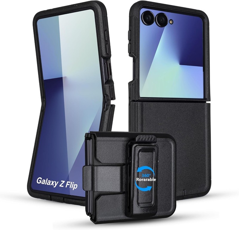 Case For Samsung Galaxy Z Flip 7 6 5 4 Heavy Duty Defender Case Cover Belt Clip