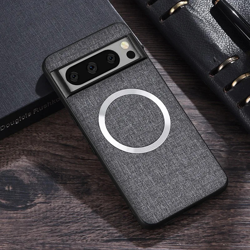 Fabric Magnetic Slim Phone Case Compatible with Google Pixel 9 8 7 6 Pro 9 Pro