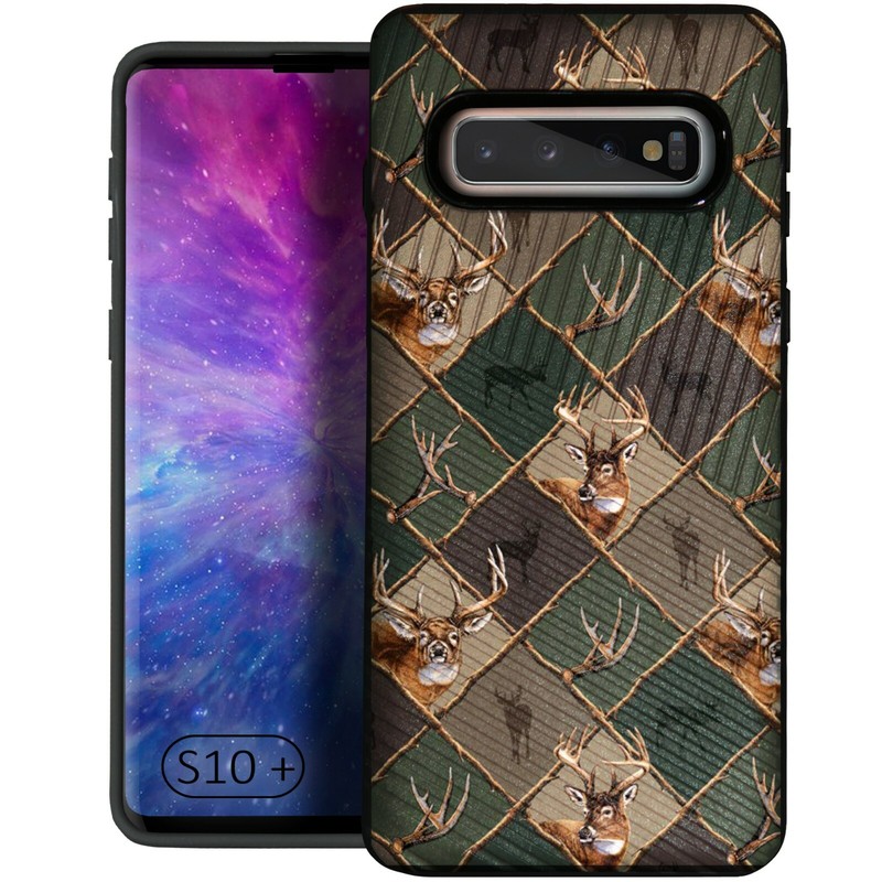 For Samsung Galaxy S10+| S10 Plus | Slim Dual Layer Shock Combat Shell Case