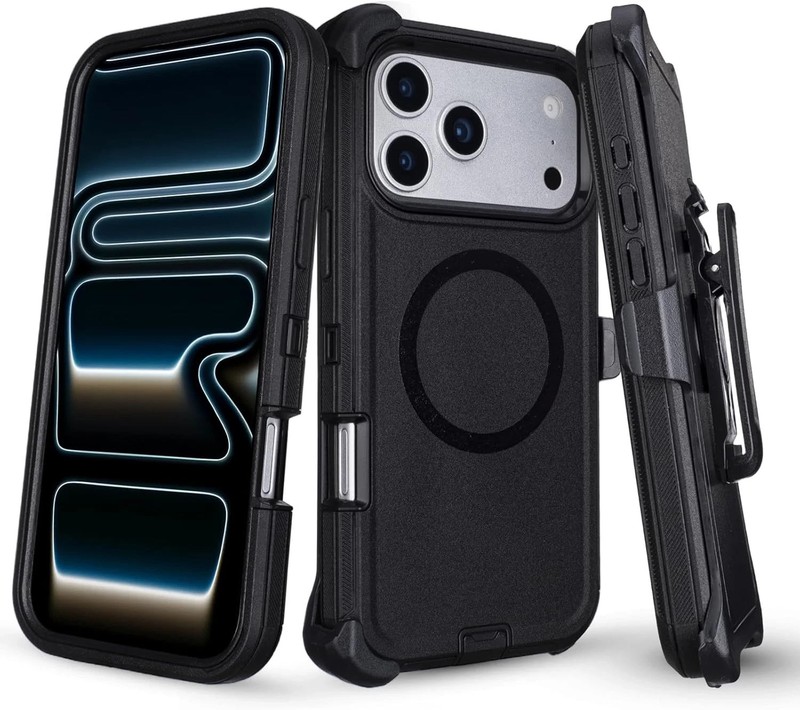 Defender for Iphone 17 Pro Max Case with Belt Clip Holster, [Compatible with Mag