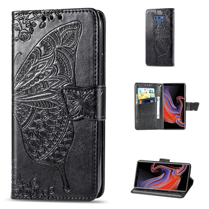 Butterfly Leather Flip Wallet Case For Samsung Galaxy S25/S24/S23/S22/S21/S20/S9