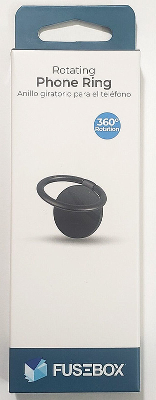 FUSEBOX Cell Phone Ring Holder, 360 Degree Rotation Finger Ring Kickstand