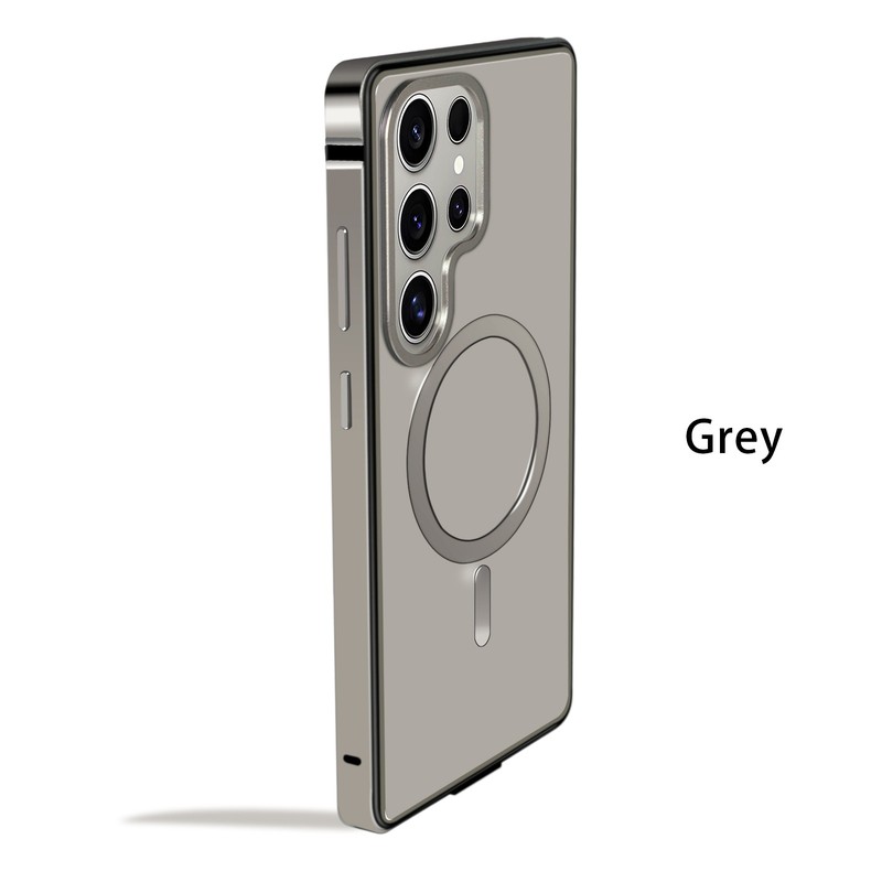 Phone Case For Samsung Galaxy S25 Ultra Magnetic Shockproof Aluminum Metal Cover