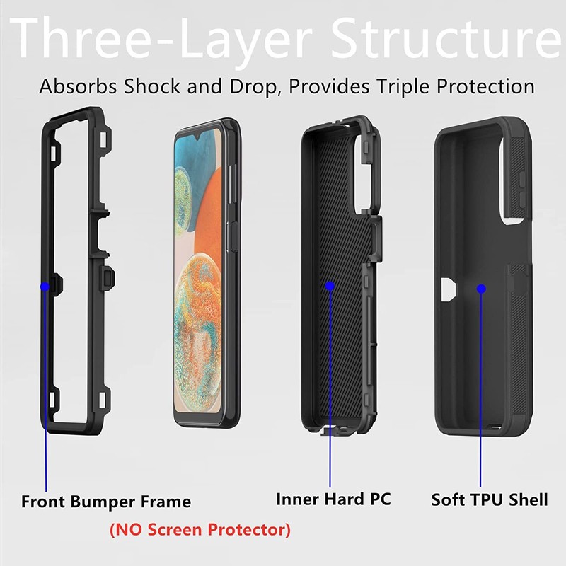 For Samsung Galaxy A23 5G Defender Shockproof Heavy Duty Case w/Clip & Screen gallery