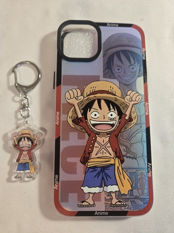iPhone 15 Plus Case and Keychain – Monkey D Luffy – One Piece ANIME