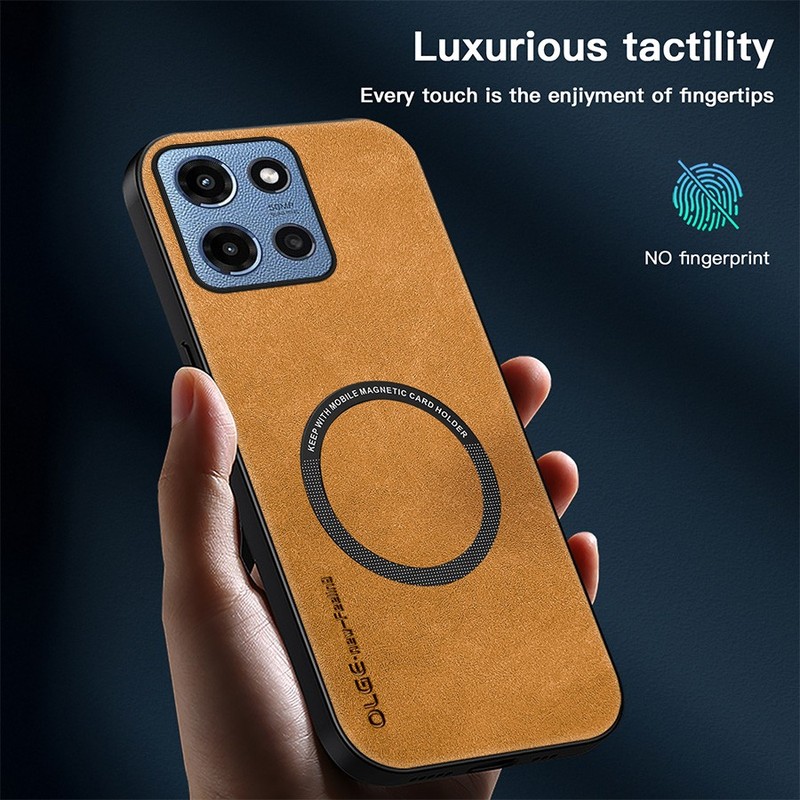 For Motorola Moto G 5G 2025/G Power/G Play Slim TPU PU Leather Mag Safe Case gallery