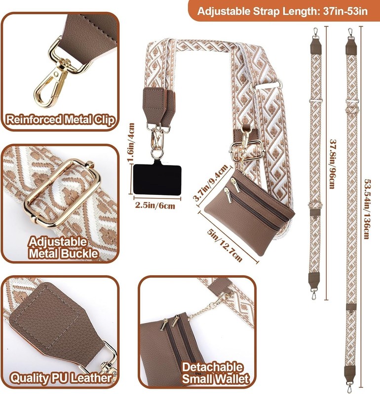 Clip and Go Strap for Phone with Wallet Crossbody, Phone Strap with Zippered Wal gallery