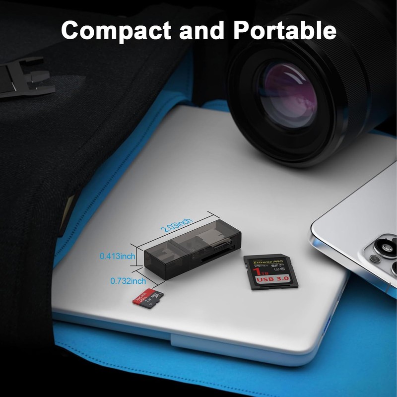 USB to SD Card Adapter Reader, TF Micro Digital Camera Memory brown gallery