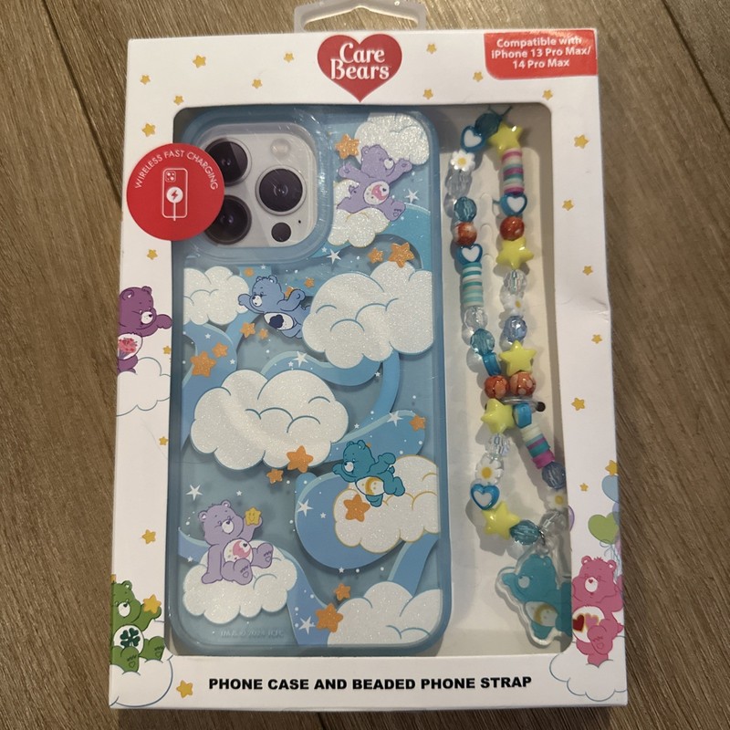 Care Bears Skinnydip Retro Phone Case Beaded Strap iPhone 13 Pro Max/14 Pro Max