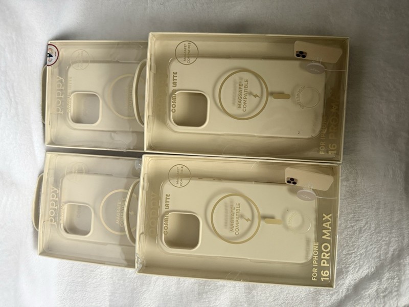 poppy MagSafe Compatible Beige Case for iPhone 16 Pro Max Smooth Finish